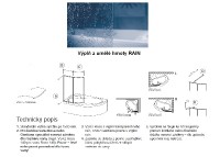 Ravak VSK2 Rosa vanová zástěna 160 Levá výplň Rain 76P9010041